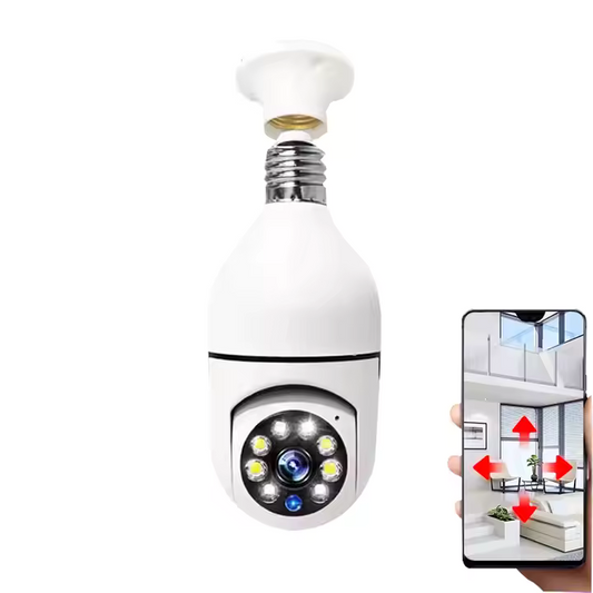 Cámara de Seguridad 360° TarQoo Vision Bulb (Wi-Fi, Visión Nocturna)